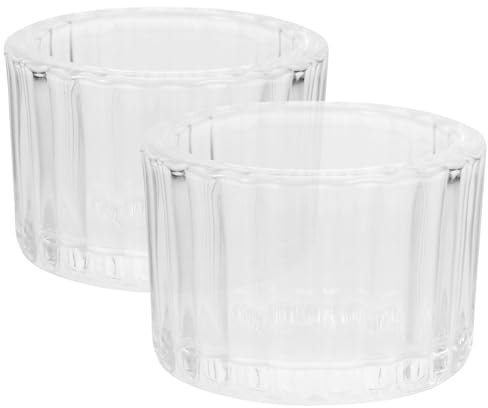 Garneck 2pcs Glass Candle Cups Tea Lights Candle Holders for Wedding Centerpieces Vintage Decor Aromatherapy Mug Party Cup