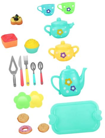 Vicasky Kids Tea Set Pretend Play Imitation Teapot and Cups Role Play Tea Party Toys for Children Creative Accessories