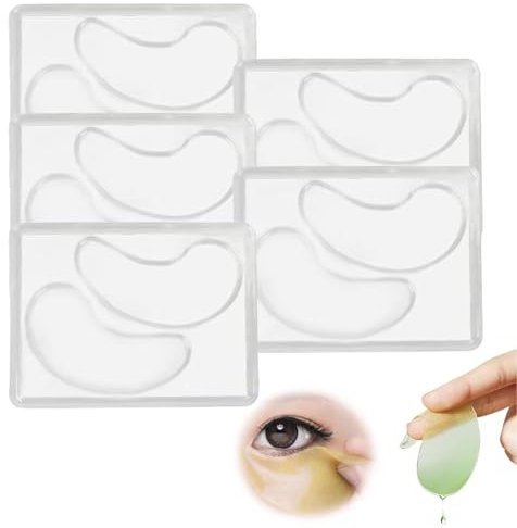 5 Paar Augenpads Formen Zum Selbermachen, DIY Augenpads Wiederverwendbar, DIY-Formen für Augenklappen, Sichere, Gesunde, Natürliche, Transparente Gesichtsmasken Patch Formen für Hautpflege DIY