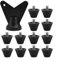 Zilimontt Football Boot Studs Replacement 12pcs Non-Slip Spikes for Rugby Shoes Hiking Boots with Wrench Plastic Metal 5mm Thread 4 Sizes Black(9MM)
