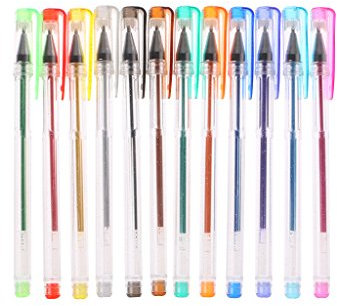 SANRLO 1 x 0,5 mm farbiger Party-Gelschreiber mit Clip