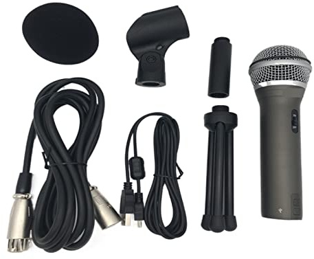 Msuiiixcccc Q2U USB/XLR Handheld Dynamic Microphone for Podcasting, Live Sound and Music Recording