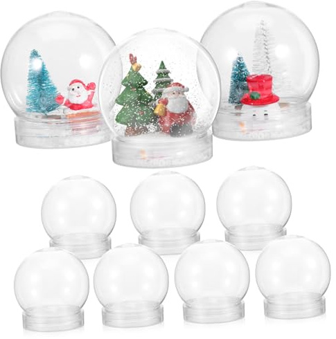 BESTOYARD 10stücke DIY Transparente Wasser Kugeln Leere Schneekugeln Für Bastelprojekte Für Weihnachten Dekoration Und Kreative Ideen Praktisch Und Leicht Zu Reinigen