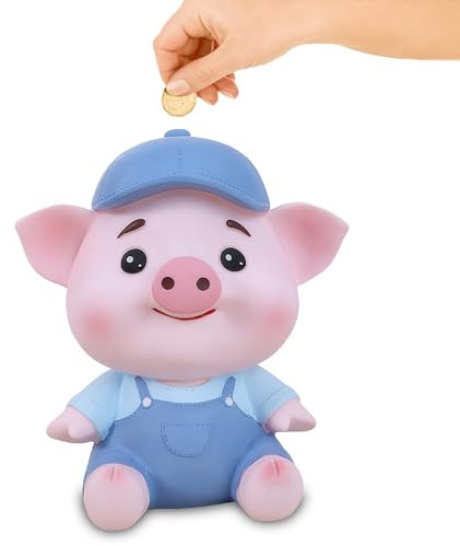 Spardose Kinder,Kawaii Kunststoff Sparschwein,Sparschwein Groß XXL mit openin für Banknote Münze Einsparungen,sparschwein Kinder Geschenk,Geburtstag Geschenke für Mädchen Jungen Erwachsene