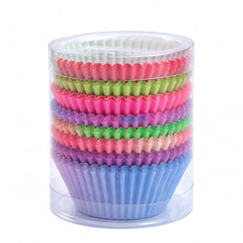 200 Stück Muffin Backformen Cupcake WrapperFällen Liners Wrapper Muffinförmchen Regenbogen Papier muffinform für Dessert Hochzeit Geburtstag Party