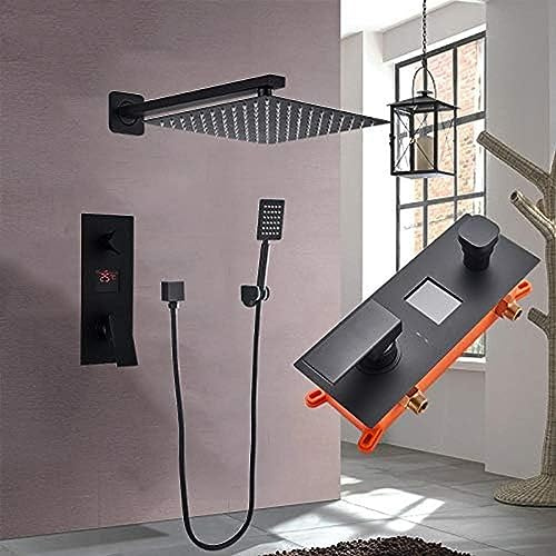 LULUMAIC Robinets de Douche à tête de Douche Noir Mat