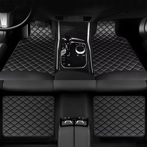 R-timer Autofussmatten für Hyundai KONA N-Line 2020-2025 Auto FußMatten, Leder-Bodeneinlagen wasserdichte Premium Fußmatten Allwetter Fussmatten Zubehör,Black