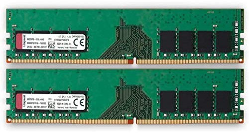 Kingston Valueram Memoria Ram da 16 Gb 2 x 8 Gb, Ddr4, 2400 Mhz, Nero