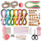 JUYA Kits de papel Quilling QK13 con 960 tiras y 13 herramientas (Herramientas Rosadas, Ancho 3mm tener pegamento)