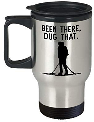Metal Detecting Mug Metal Detectorist Beachcombing Beach Combing Beachcomber Treasure Seeking Hunting Beach Detector Travel Mug
