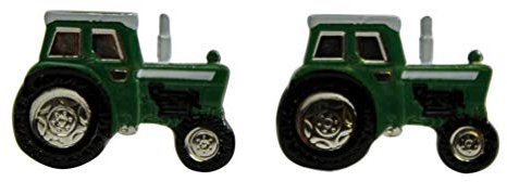 Onyx - Art London Classic Traktor Landwirtschaft Grün Rot Blau Traktor T-Bar Herren Manschettenknöpfe