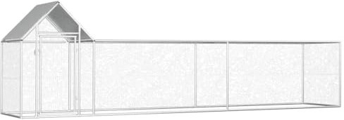 vidaXL Hühnerstall Kleintierstall Gehege Freilauf Vogelkäfig Hühnerkäfig Hühnerhaus Freigehege Geflügelstall Voliere 5x1x1,5m Verzinkter Stahl