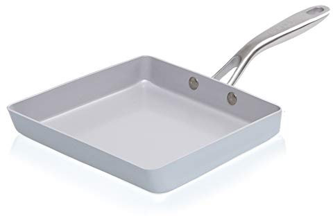 TECHEF - CeraTerra Ceramic Nonstick Tamagoyaki Japanese Omelette Pan/Egg Pan Skillet, (PTFE, PFAS, and PFOA Free), Induction-Ready, Made in Korea
