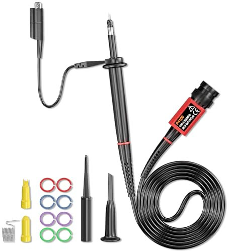 Cleqee P4100 100MHz High Voltage Oscilloscope Clip Probes 2000V Scope Probes Safety Adjustable BNC Connector 100:1 100X