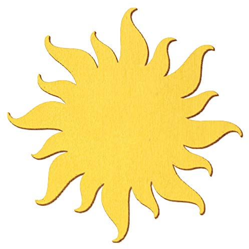 Gelbe Holz Sonne - Deko Zuschnitte 3-50cm, Pack mit:1 Stück, Breite:20cm breit