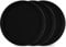 TOPZEA 3 Pack Restaurant Serving Trays, 11 Food Serving Tray Round Fiberglass Tray Non Slip Food Service Trays Platters for Restaurant, Parties, Breakfast, Cafe, Bar, Black