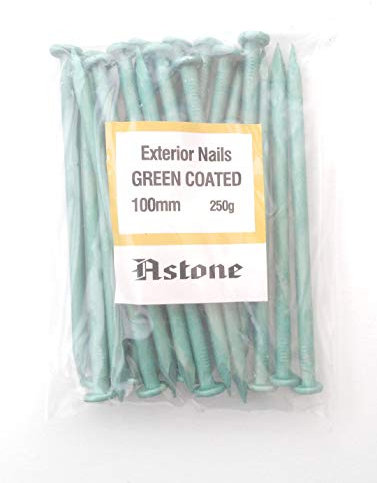 Astone Green Coated Exterior Nails Garden decking Nails (250g x 100mm)