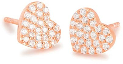 NANA KAY Sweet Glam Ohrstecker Herz Rosé mit Zirkonia besetzt ST1633