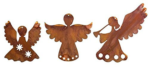 Badeko 3tlg. Set Engelskind Baumhänger Christbaumschmuck Edelrost Engel Weihnachten Rost Weihnachtsschmuck