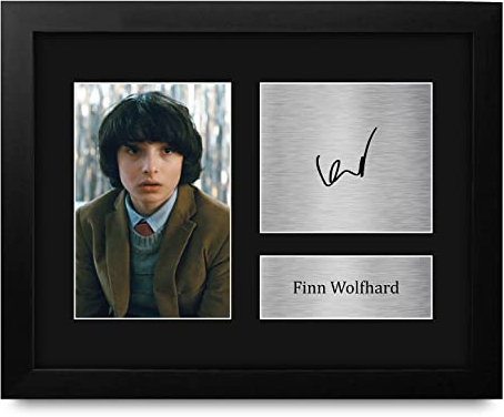 HWC Trading Finn Wolfhard Stranger Things Gifts USL gerahmtes gedrucktes Autogrammbild für TV-Show-Fans – US-Briefgröße