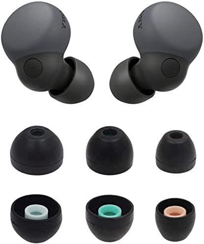 ALXCD Ohrstöpsel kompatibel mit Sony LinkBuds S Ohrhörern WFLS900N/B, S/M/L, 3 Größen, 3 Paar weiche Silikon-Ohrstöpsel, Ersatzspitzen, kompatibel mit LinkBuds S, schwarz sml