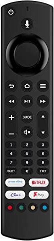 VINABTY Télécommande vocale Remplacé Compatible avec Ferguson Smart Fire TV avec Prime-Video Netflix Disney+ FREEVIEW-Play Boutons clés F4320AFR F3220FR F3220AFR F4020AFR F4020AFR