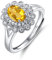 Silber ringe 925 frauen Verstellbar Princess Diana Citrin öffnung Damen 925 Sterling Silber Ring Prinzessin Diana Kate Middleton Edelstein Trauringe