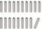 sourcing map 2.5x12mm Goujons Goupilles, 20pcs 304 Inox Acier Rond Tête Plat Chanfreiné Extrémité Cheville Bois Superposé Lit Étagère Chevilles Support Étagères Attacher Éléments