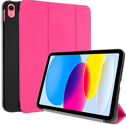 TECHGEAR Smart Case for iPad 11th Gen (2025 A16) & 10th Gen (2022), Slim Tri-Fold Stand Cover with Corner Protection, Auto Wake/Sleep, for iPad A16 11 / 10.9 - Pink