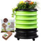 WORMbox | Wurmkomposter Wurmfarm Wurmkiste mit 4 Schalen Grün + Pflanzgefäß + 500g Kompostwürmer / 1000 STK + 1 Coco | 64 Liter | Regenwurmkomposter, Kompostwürmer produzieren Wurmhumus