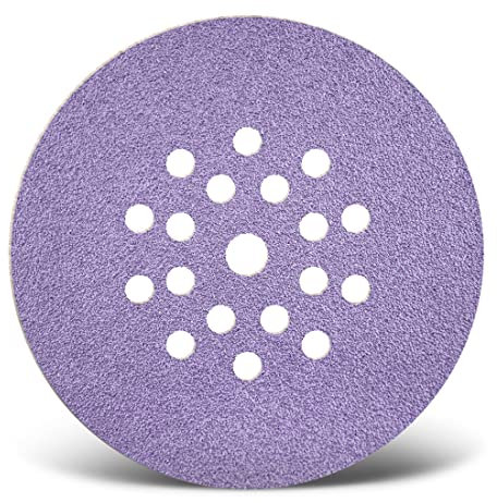 MENZER Purple HD Klett-Schleifscheiben, 225 mm, 19-Loch, f. Trockenbauschleifer, Keramik-Mix (25 Stk.) K150