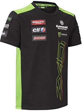 Kawasaki WSBK - Maglietta as3, Alpha, L, regolare, regolare, Nero , L