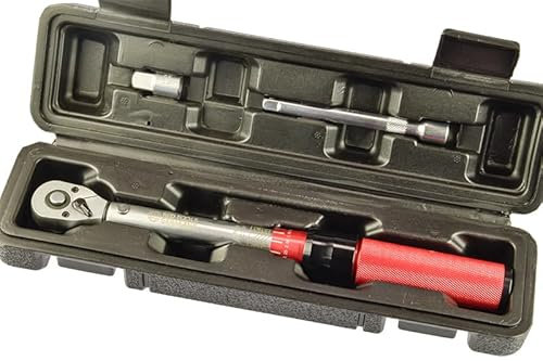 Red Tools Drehmomentschlüssel & Aufbewahrungs-Koffer - 5-25 Nm 1/4 Zoll Antrieb - Radmutternschlüssel für Auto, Fahrrad, Motorrad