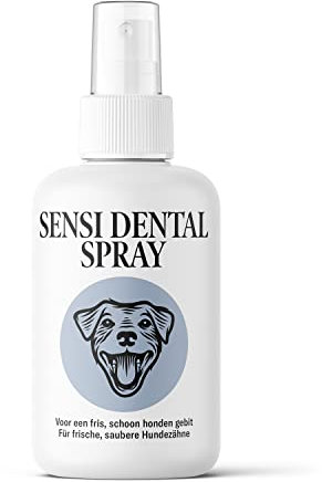 Sensi Dentalspray für Hunde – effektive Zahnpflege Hund gegen Zahnstein, Zahnbelag & Mundgeruch, einfache Zahnreinigung ohne Hundezahnbürste oder Hundezahnpasta, Zahnsteinentferner Hund, 100 ml