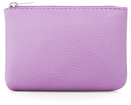 simarro Porte-monnaie portable en cuir végétalien avec motif litchi avec fermeture éclair, mini porte-monnaie pour femme pour cartes de crédit, billets, carte d'identité, clé, casque, rouge à lèvres,