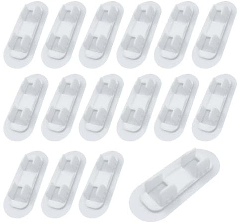 ONEBO 16 Piezas 13-16mm Abrazadera de Tubo,Abrazaderas en U de PVC,Abrazaderas de manguera autoadhesivas,Diseño a presión,para mangueras, gas, agua, lavadora, jardín