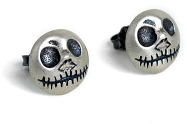 925 Sterling Silber Kürbis Prinz Jack Ohrstecker Männer Frauen Halloween Zubehör Party Schmuck