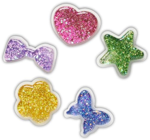 Crocs UV Changing Squish 5 Pack, Encantos para Zapatos Unisexo, Multicolor, Talla única