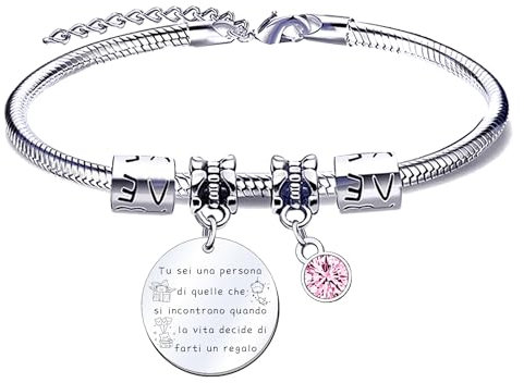 QTQTLP Regalo Amicizia Bracciale,Donna Bracciale Ispiratore Donna Ragazza per La Migliore Amica Regalo di Laurea, Regalo di Compleanno,Regalo di Natale (10)