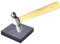 KHIRY Schmuck Mini Hammer Eisenkopf Kugel Pein Hammer Starker Holzgriff mit Gummibankblock für Schmuckherstellung DIY Handwerk