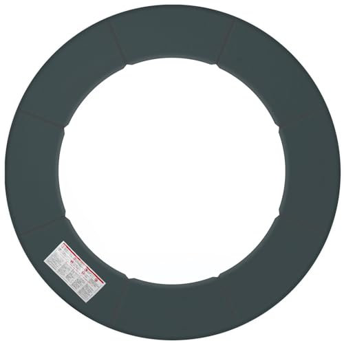 Baunsal® Trampolin Randabdeckung Ø 275 cm mit 30 cm breite in grau und 20 mm dick uv-beständig reißfest Trampolin Ersatzteile Trampolin Rahmenpolsterung Schutzrand für das Trampolin Outdoor