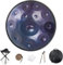 Handpan Drum D-Moll 9/10/12 TöNe 22 Zoll Stahl-Handpan Drum Harmonische Percussion - Klangheilung, Meditation, Yoga - Gold