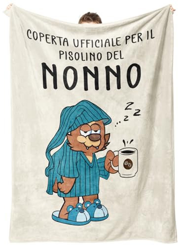 Masuecoin Regalo Nonno, Regalo per Nonno, Regalo Nonno Compleanno, Idee Regalo Nonno, 50×60 pollici Flanella Coperte, Regalo Festa Del Nonno Regalo Natale per Nonno