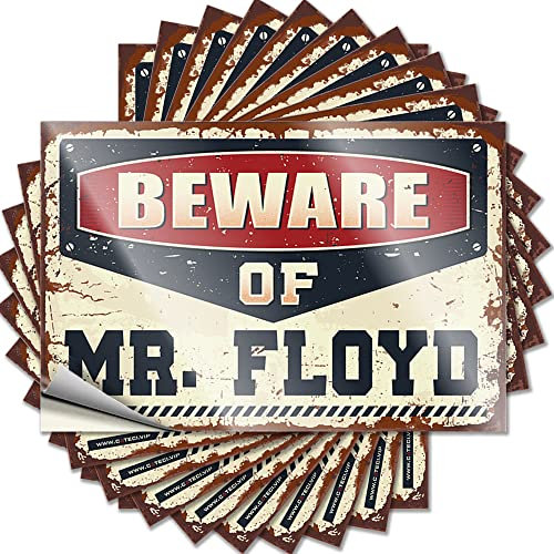 Aufkleber für Autos, Aufschrift Beware of Mr. Floyd, lustig, 6 x 9 cm, 10 Stück