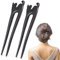 Sibba 2 x Französische Haarnadeln 13cm U-Förmige Haarnadel Groß French Hair Pin 2-Zinken Haarspangen aus Holz Chignon-Bun Dutt Haarstäbe Haarklammer für Damen Frauen Mädchen Friseursalon (Katzenstil)