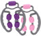 BCOATH 1pc Fitness Roller Back Relax Roller Handle Grip Gym Supplies Foam Exercise Roller Massage Rollers for Leg Muscles Rolling Pin Handheld Massager Neck Massager Pink