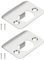 PATIKIL Door Strike Plate 2-1/4x1-3/4,2 Pcs Round Corner Extended Lip Strike Plate, Universal Security Latch Strike Deadbolt Strike with Screw Interior & Exterior Doors,Silver
