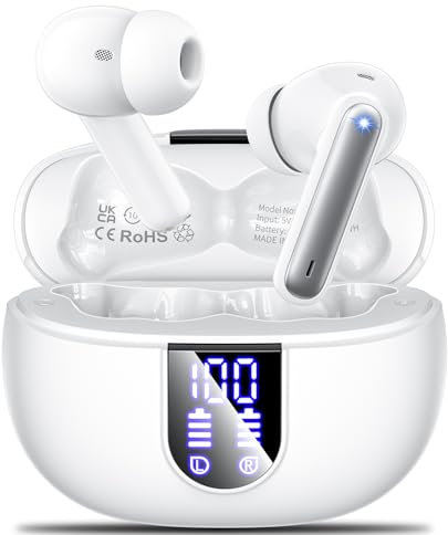 Monyhigh Wireless Earbuds,Wireless Headphones Bluetooth 5.3 NEW 50H Bluetooth Earphones in Ear USB-C pink