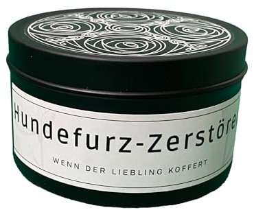 Lustige Duftkerze mit Spruch Hundefurzzerstörer - Wenn der Liebling koffert für Freundinnen, Freunde, Hundebesitzer als Geschenk