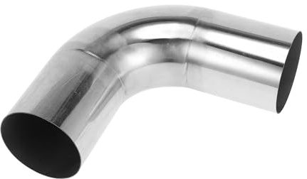 Motoforti 90 Grad Bogen Auspuffrohr 1 Stück DIY Für Auto Auspuffsystem | Außendurchmesser 76mm/3 Zoll, Beinlänge 150mm/5.91 Zoll, Für Auto Modifikation, DIY, Hitzebeständig, Rostfrei